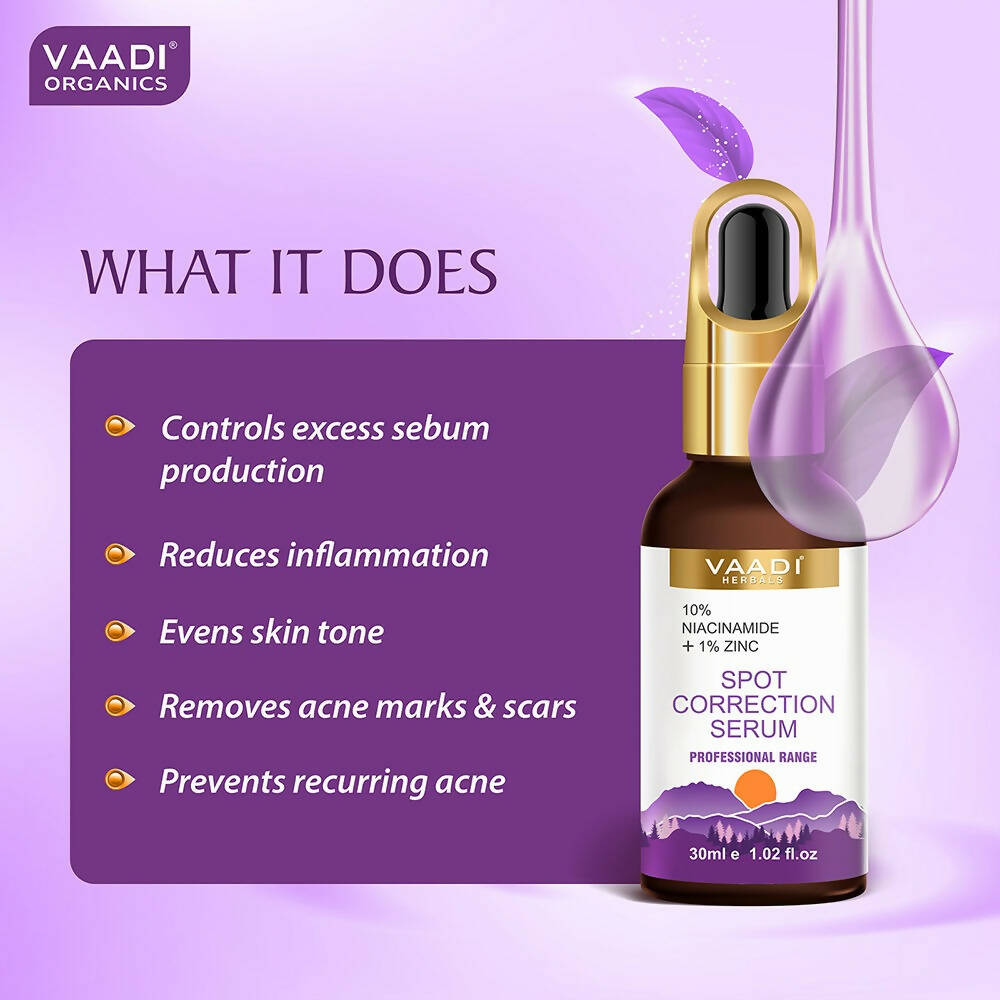 Vaadi Herbals Spot Correction Serum With 10 % Niacinamide & 1% Zinc | Grocsy