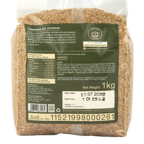 Two Brothers Organic Farms Kodo Millets | Grocsy