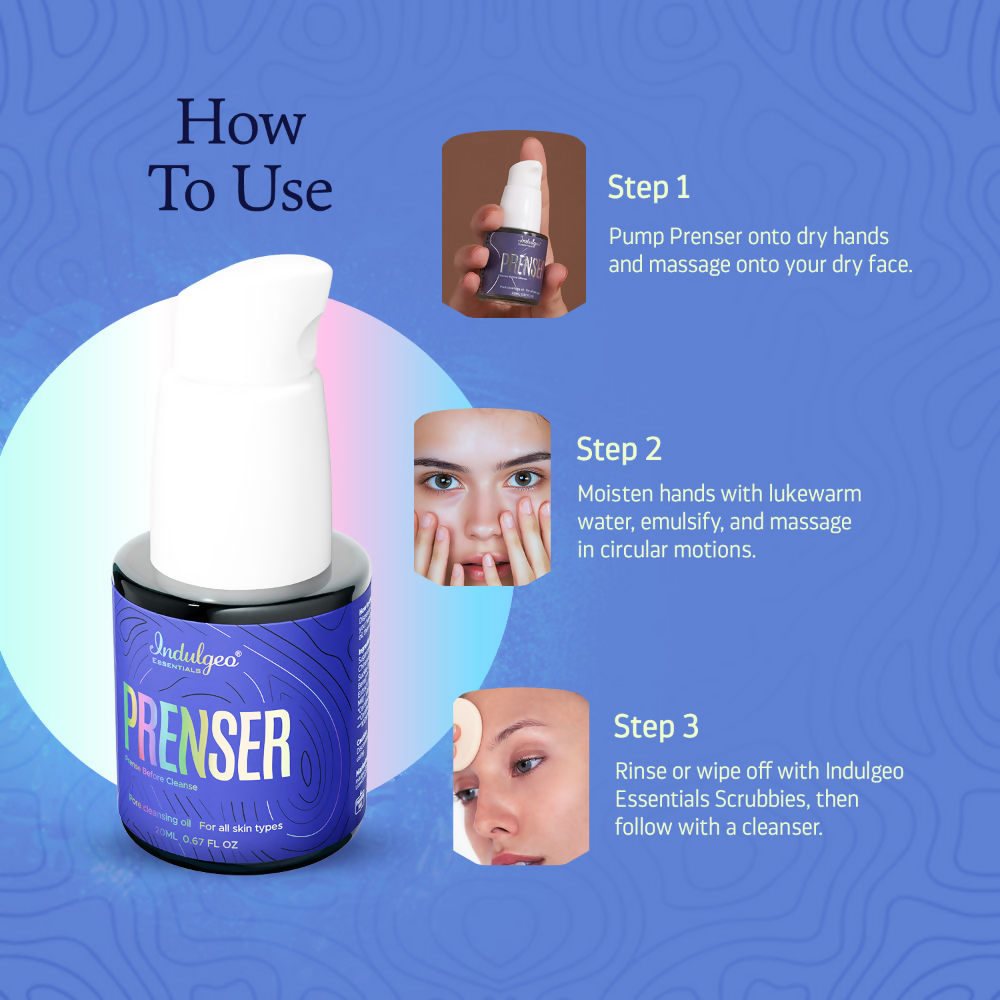Indulgeo Essentials Prenser - Pre Cleansing Oil For Makeup Removal | Grocsy