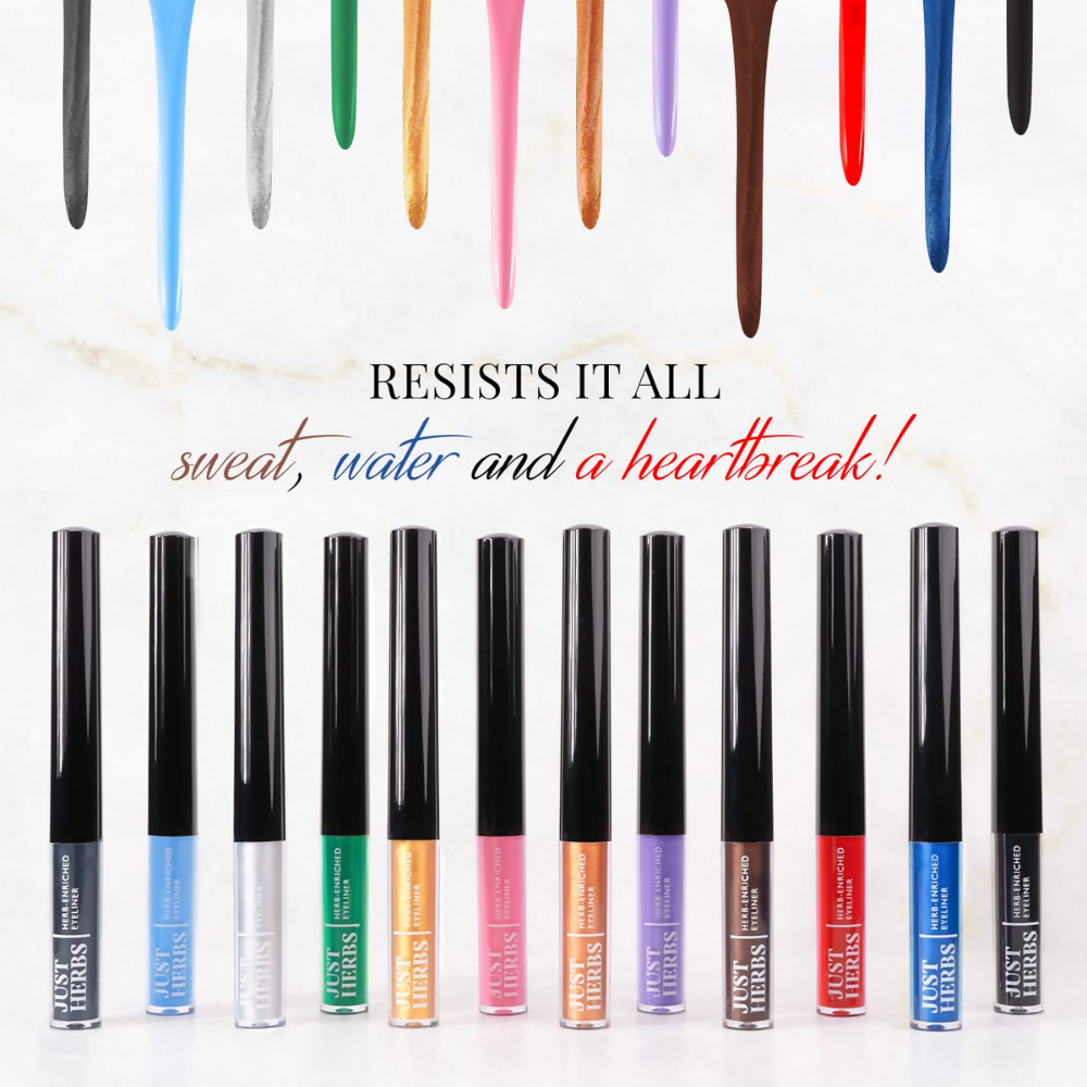 Just Herbs Eyeliner Waterproof and Smudge Proof, Long Lasting Eyeliners - Golden Hour | Grocsy