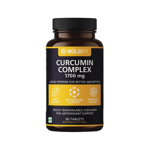 Boldfit Curcumin Complex 1700mg Tablets | Grocsy