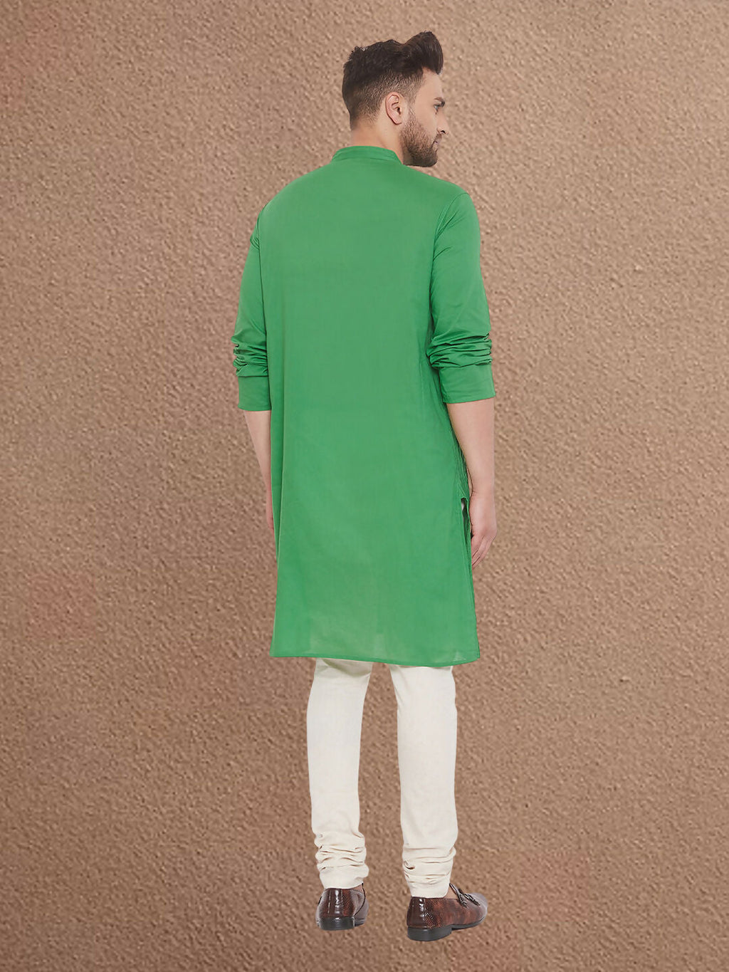 Even Apparels Men's Pintuck Fancy Green Kurta | Grocsy