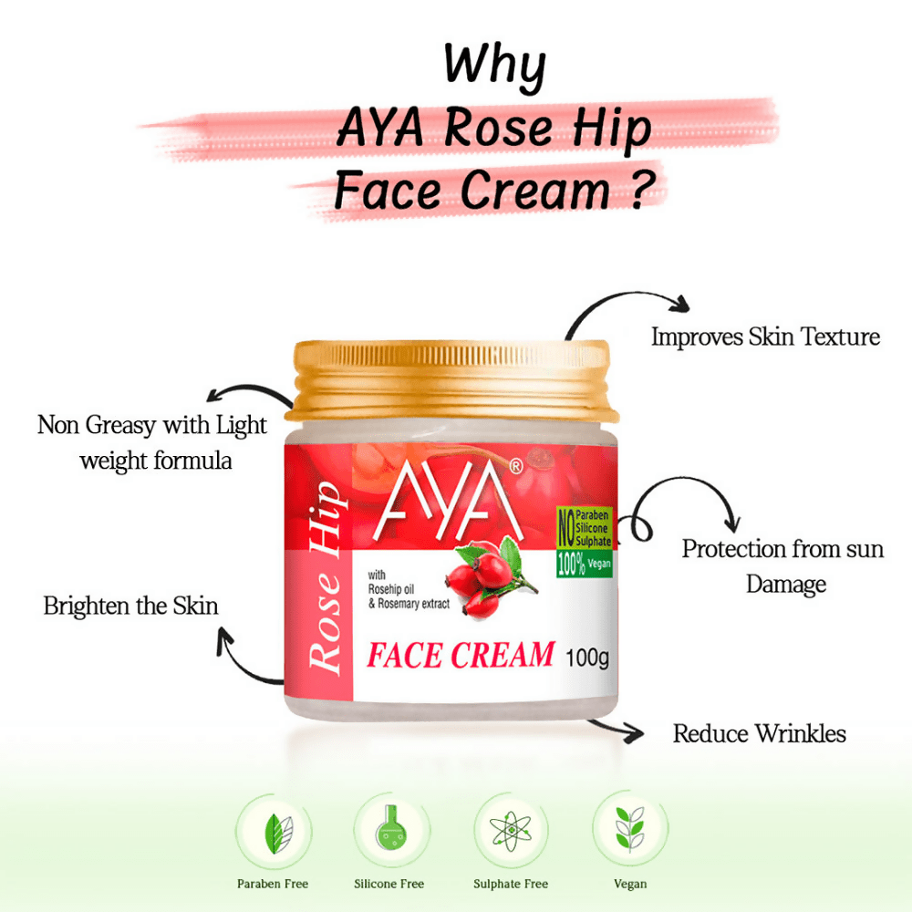 AYA Rose Hip Face Cream | Grocsy
