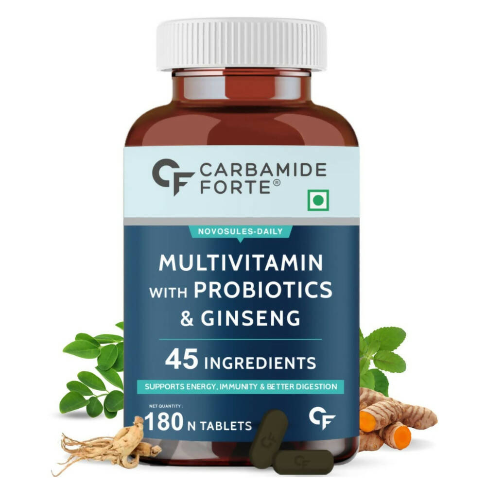 Carbamide Forte Multivitamin Tablets for Men & Women with Probiotics & Ginseng | Grocsy