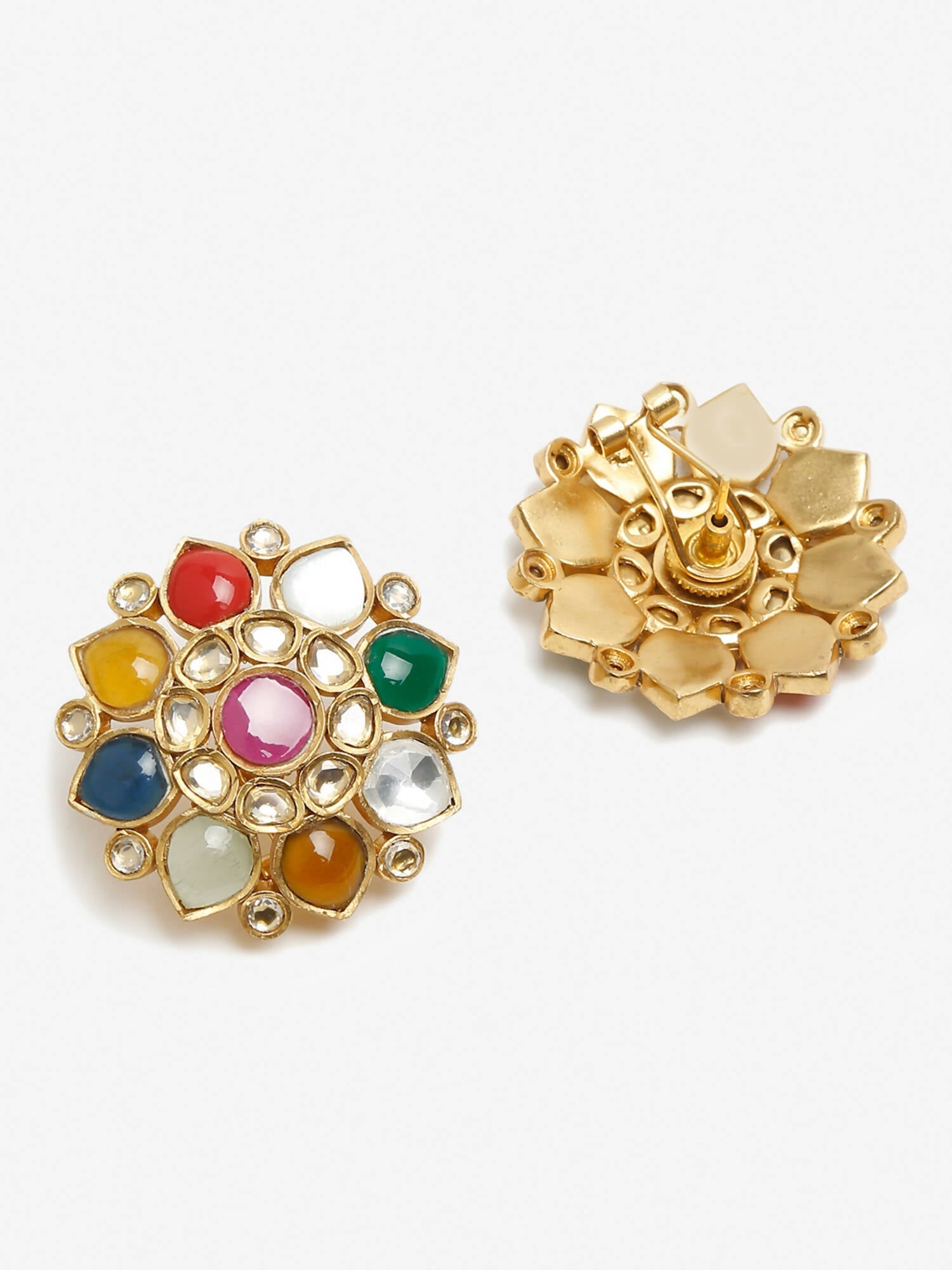 Multicoloured Contemporary Studs Earrings - Ruby Raang | Grocsy