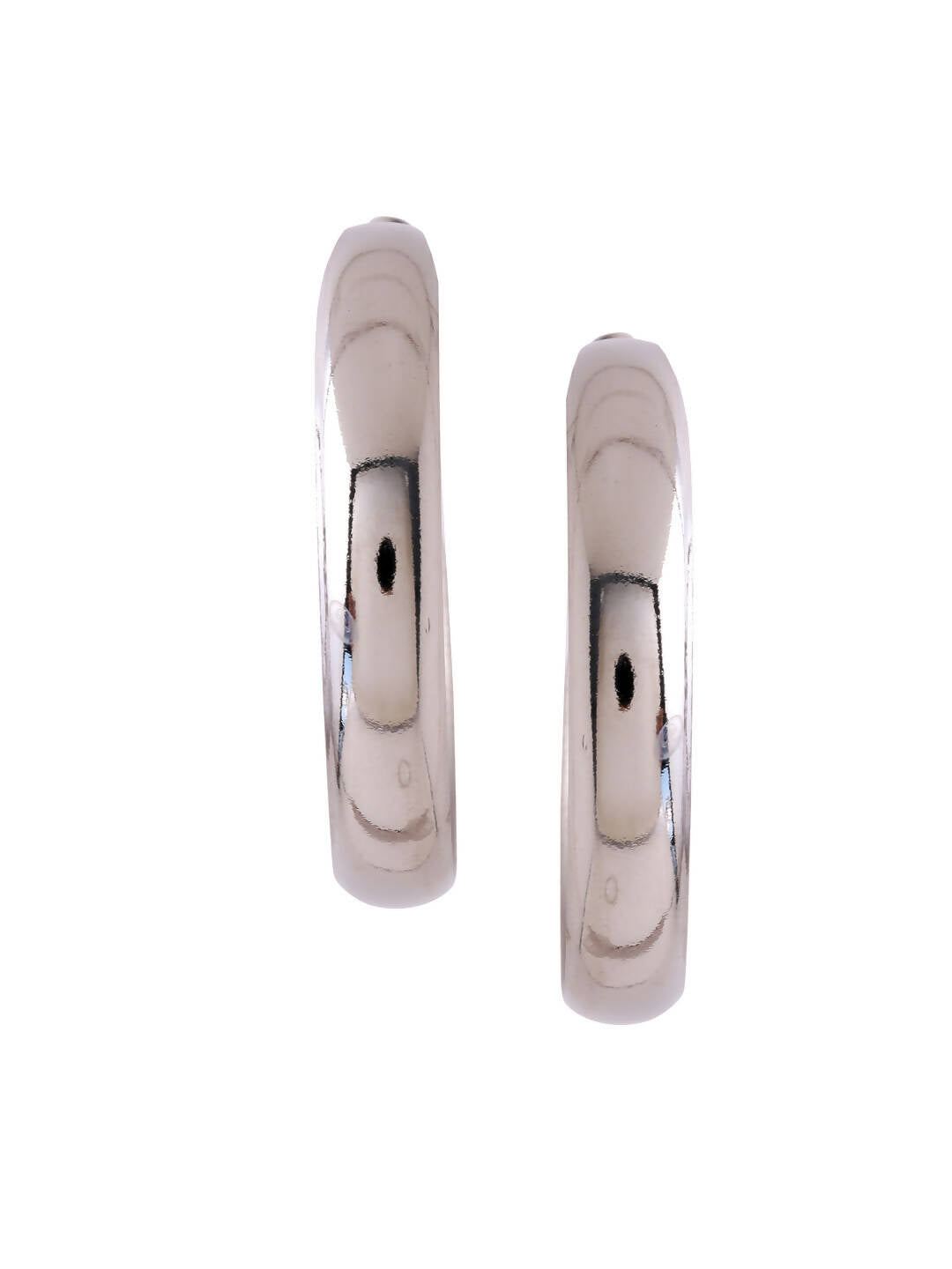 NVR Women Silver Plated Hoop Earrings | Grocsy