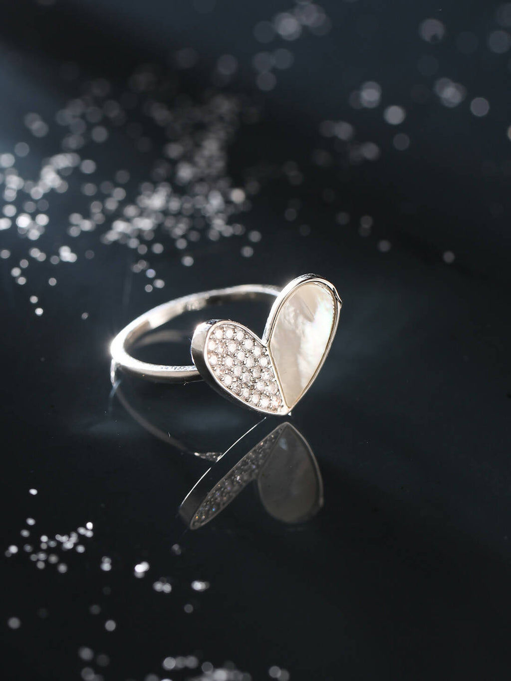 NVR Women's Stylish Latest Silver Plated Ring With Ad Stones | Grocsy