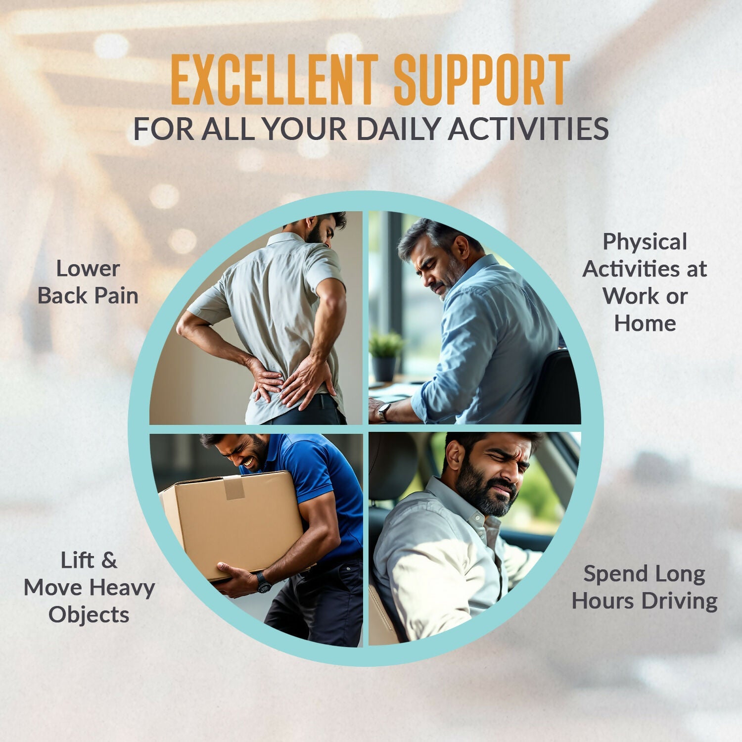 Orth-rem Back Support Brace For Men & Women Lower Back Pain Relief Belt | Grocsy