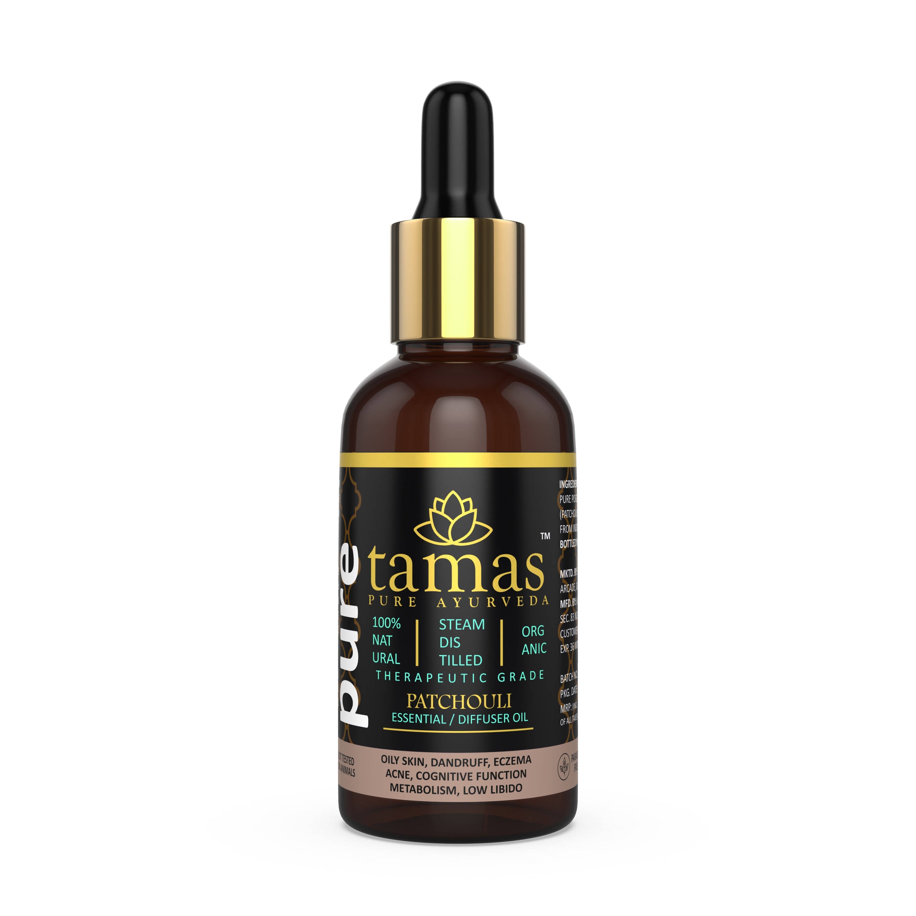 Tamas Pure Ayurveda 100% Organic Patchouli Essential Oil- USDA Certified Organic | Grocsy
