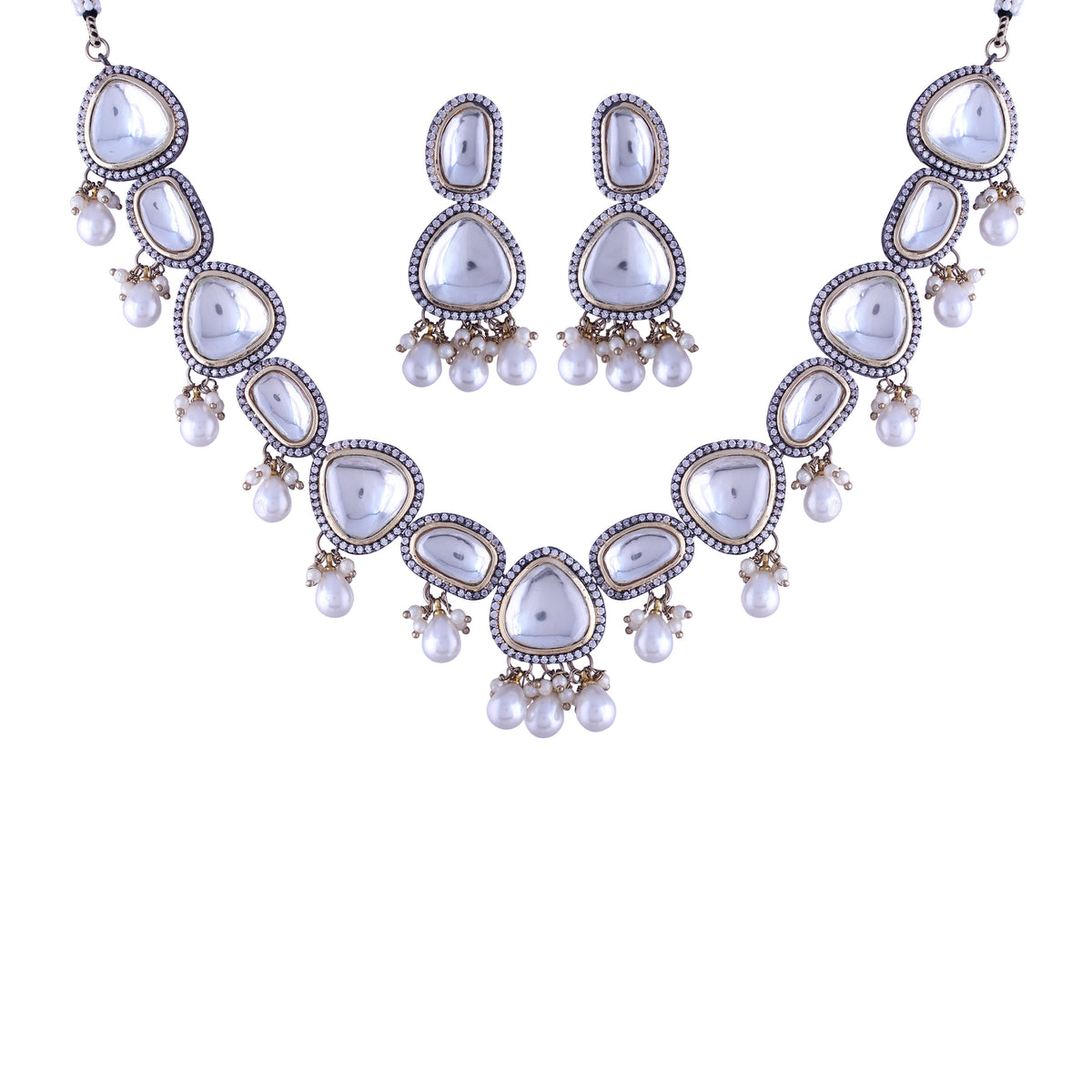 GUDIYA POLKI KUNDAN NECKPIECE - Wahe Jewels - Swadesiicart