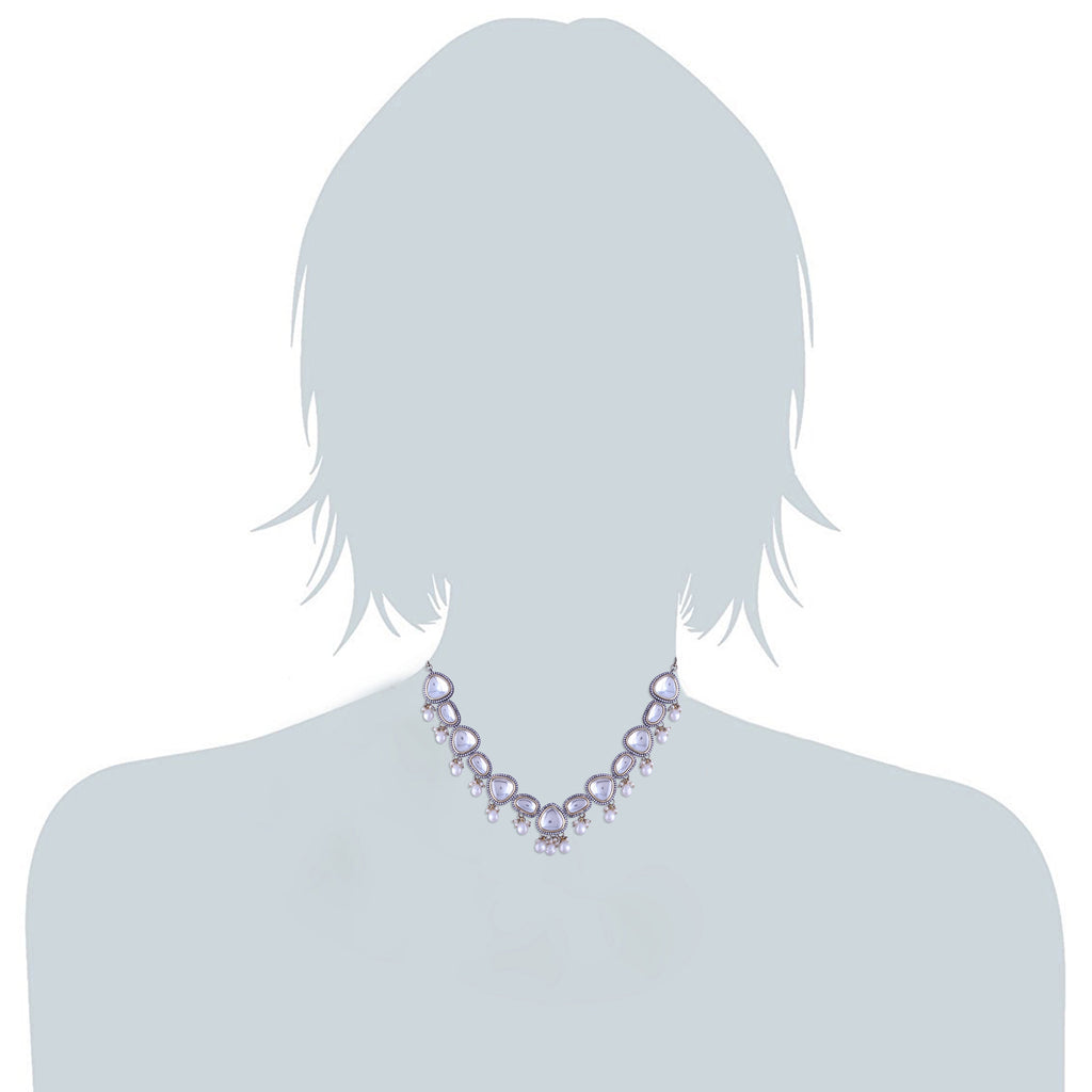 GUDIYA POLKI KUNDAN NECKPIECE - Wahe Jewels - Swadesiicart