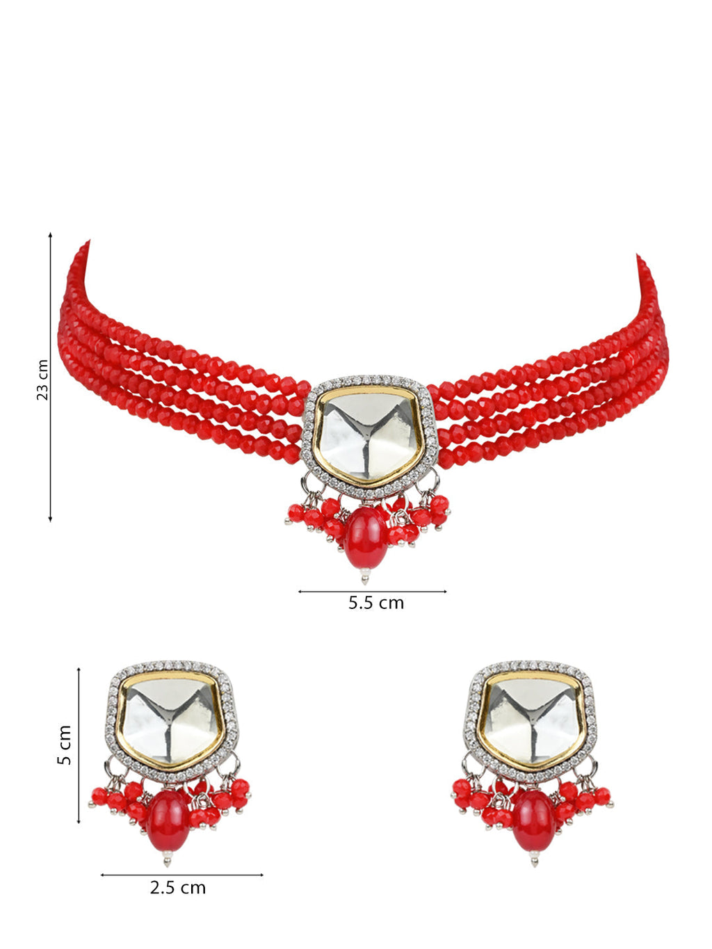 Ria Red Choker - Wahe Jewels - Swadesiicart