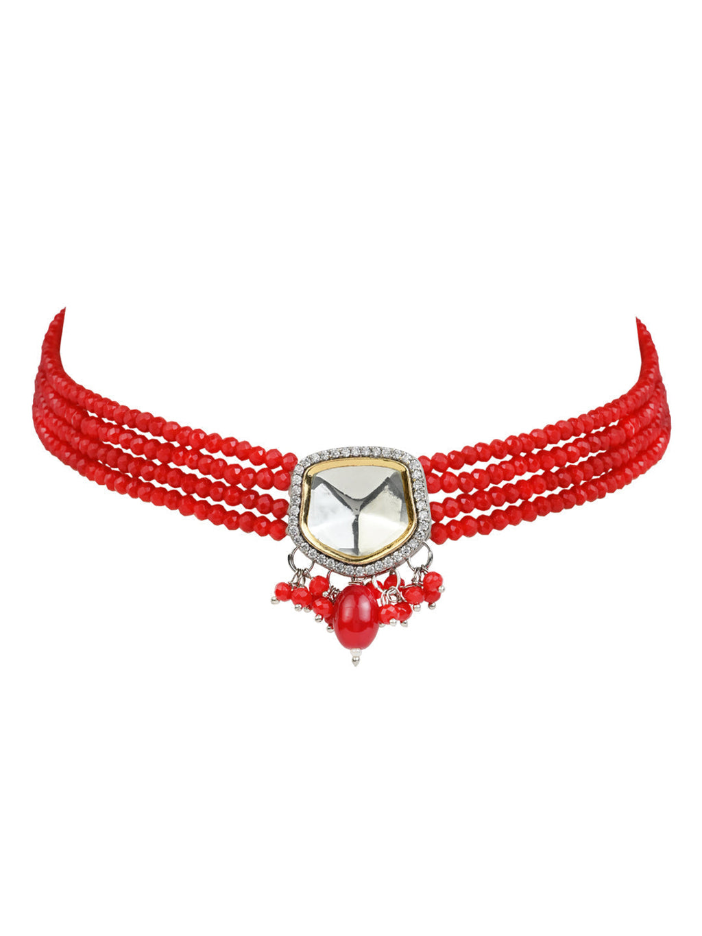 Ria Red Choker - Wahe Jewels - Swadesiicart