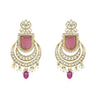 Gold-Polished Traditional Kundan Pearl Choker Necklace Jewellery Set For Women/Girls - Wahe Jewels - Swadesiicart