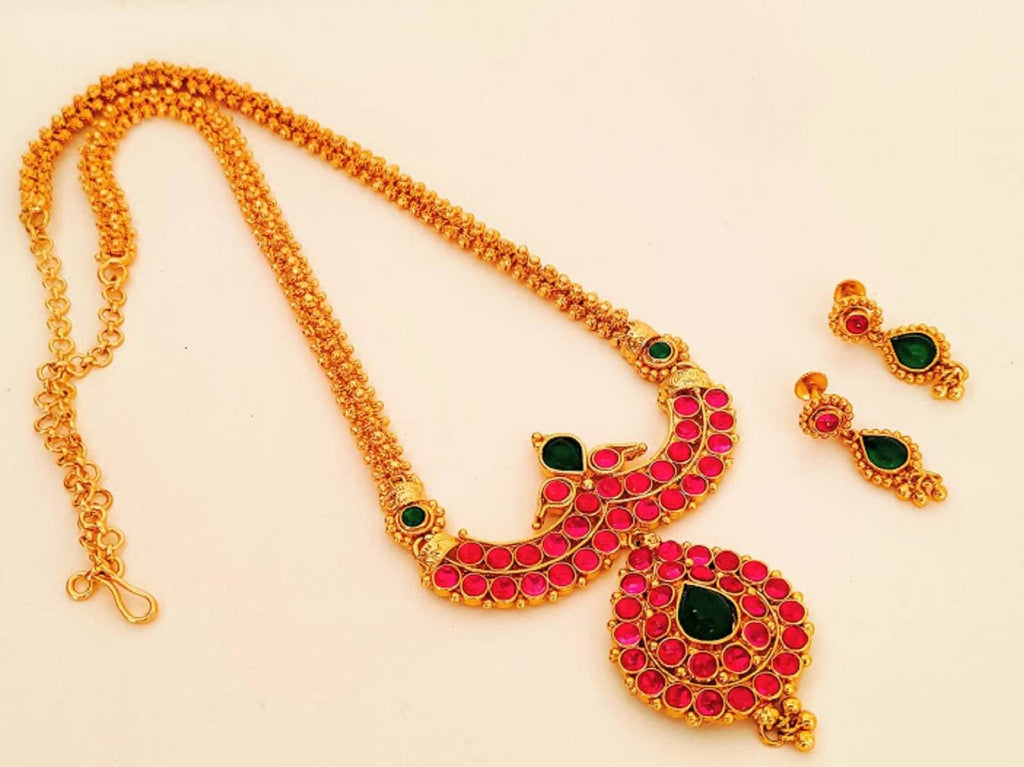 Gold-Polished Kemp Long Necklace Set