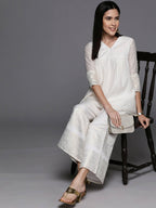 Ahalyaa Women's Traditional Wear Co-ods - Off-white | Grocsy