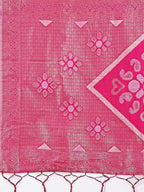 Shree Shyam Fashion Sajni Pink Linen Cotton Saree | Grocsy