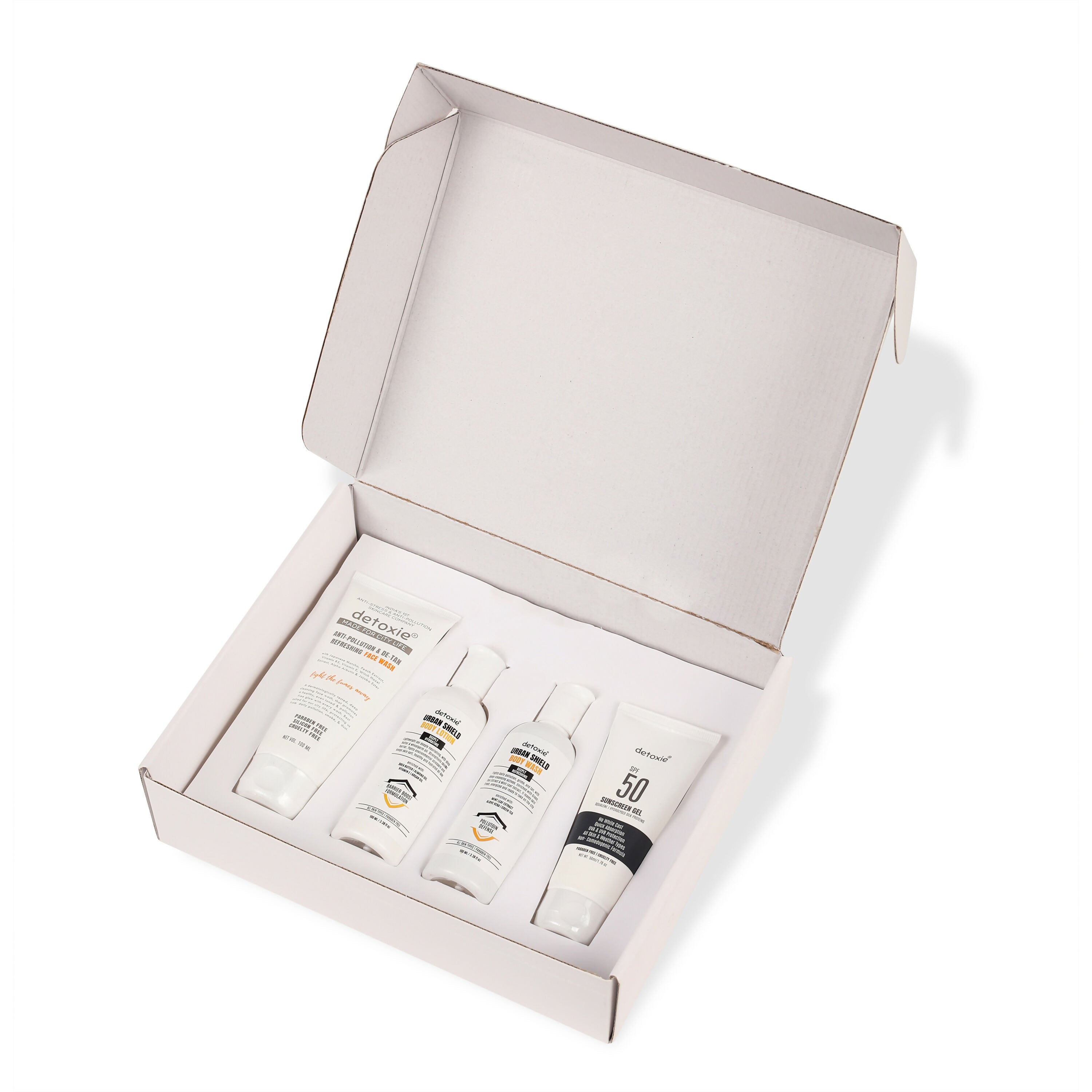 Detoxie Urban Shied The Unwind Experience Unisex Daily Urban Skin Protection & Care Kit | Grocsy