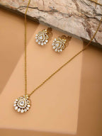 Kundan Antique Finish Earrings and Necklace set - Ruby Raang | Grocsy