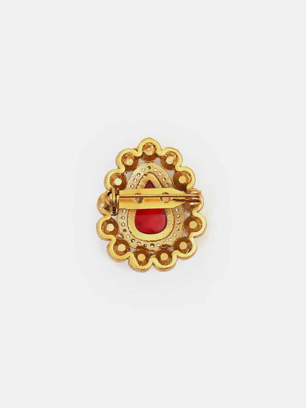 Ruby Raang Teardrop Brooch | Grocsy