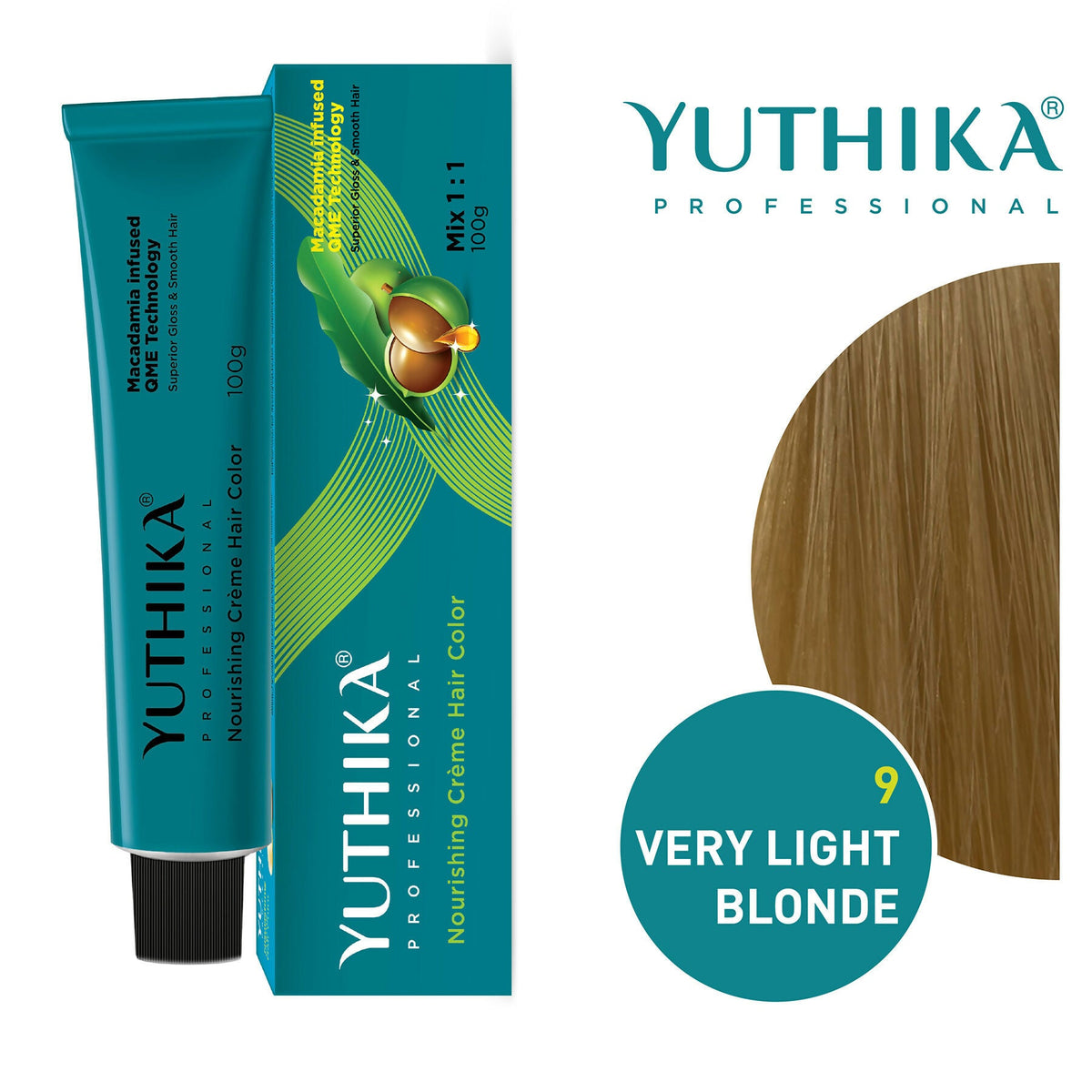 Yuthika Professional Creme Hair Colour - Very Light Blonde | Grocsy