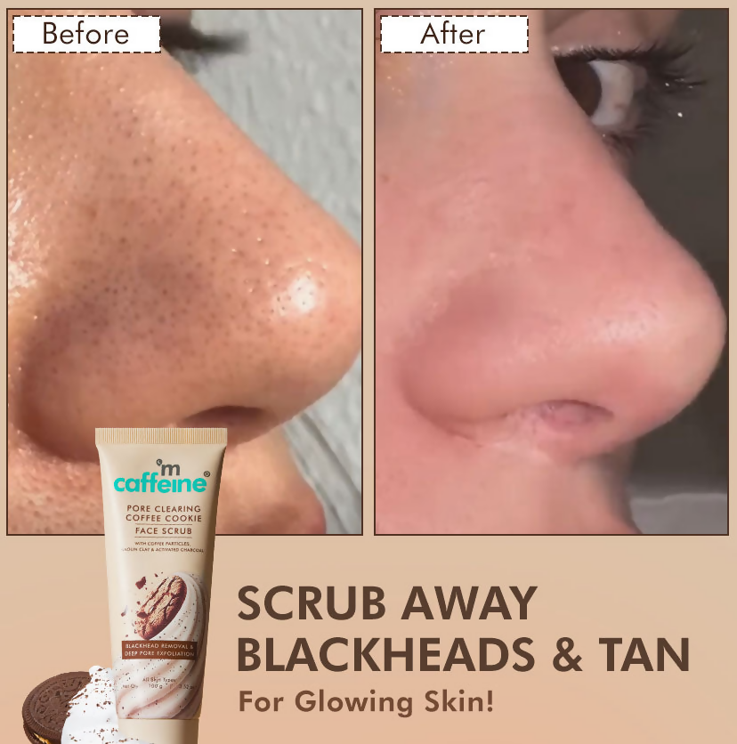 mCaffeine Pore Clear Coffee Cookie Face Scrub for Blackheads & Tan Removal | Grocsy