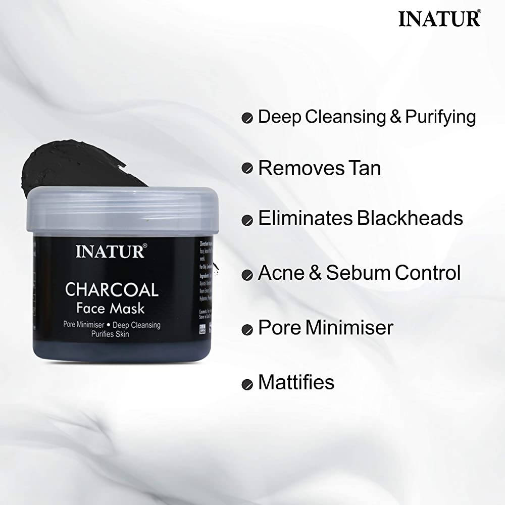 Inatur Charcoal Face Mask | Grocsy