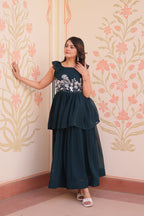 Prazu Fashion Rama Georgette Embroidered Designer Gown | Grocsy