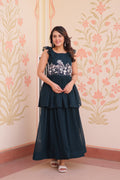 Prazu Fashion Rama Georgette Embroidered Designer Gown | Grocsy