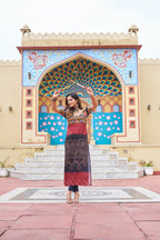 Prazu Fashion Black Rayon Printed With Kutchi Gamthi Work Navaratri Kurti | Grocsy