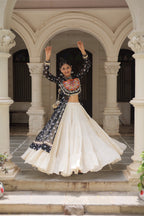Prazu Fashion Black Georgette Bandhani Print With Kutchi Patchwork Navratri Lehenga Kurti | Grocsy