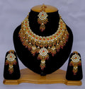 Joban Fashion Hand Made High Quality Gold Plated Base Metal Alloy Kundan Stone Studded Kundan Jewellery Set | Grocsy