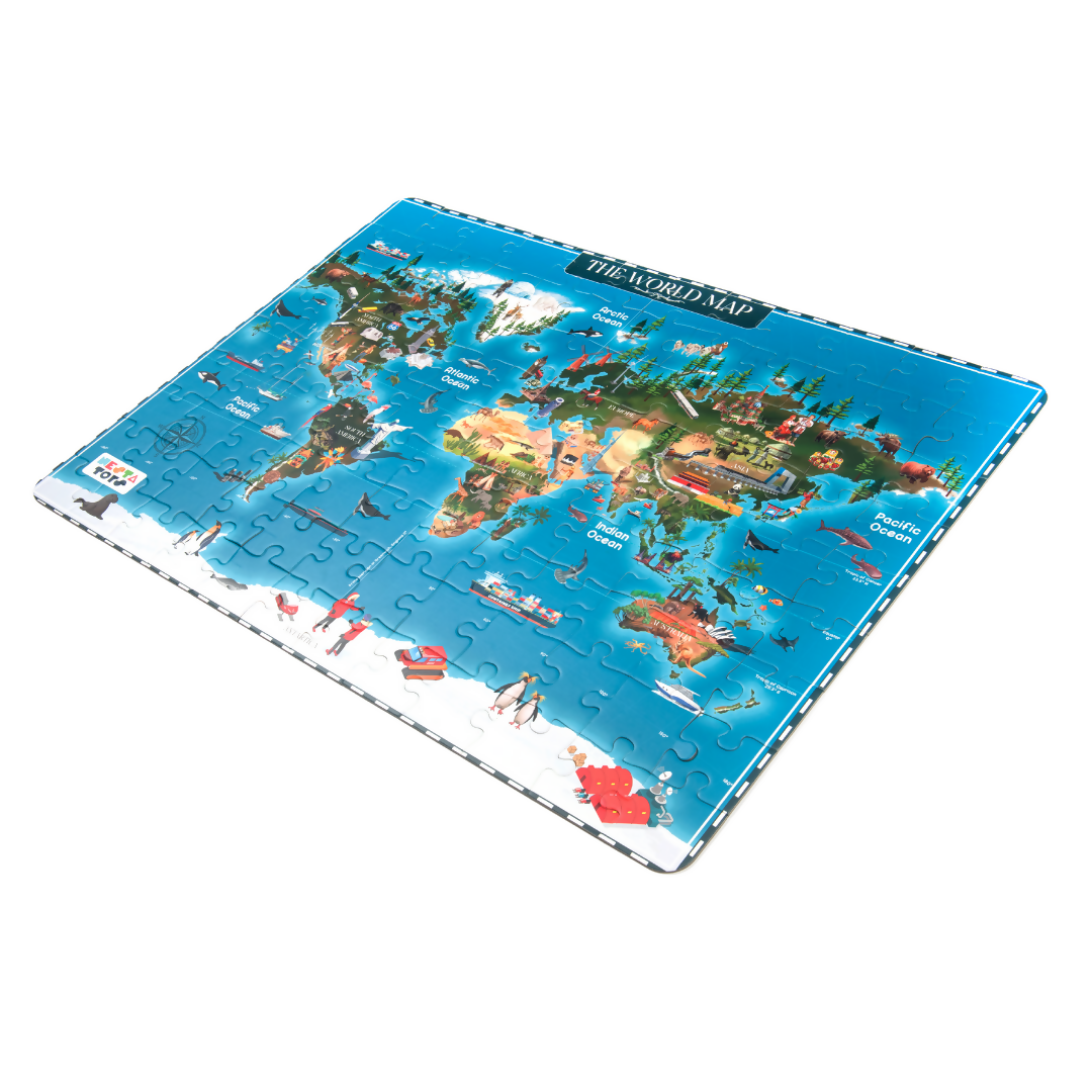 Nesta Toys World Map Jigsaw Puzzle for Kids, Jumbo Floor Puzzle, Educational Toy (6+ Years) | Grocsy