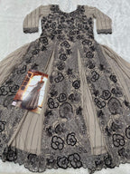 Aarshi Fashions Grey Geogette Wedding Gowns | Grocsy
