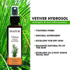 Inatur Vetiver Hydrosol Floral Water | Grocsy