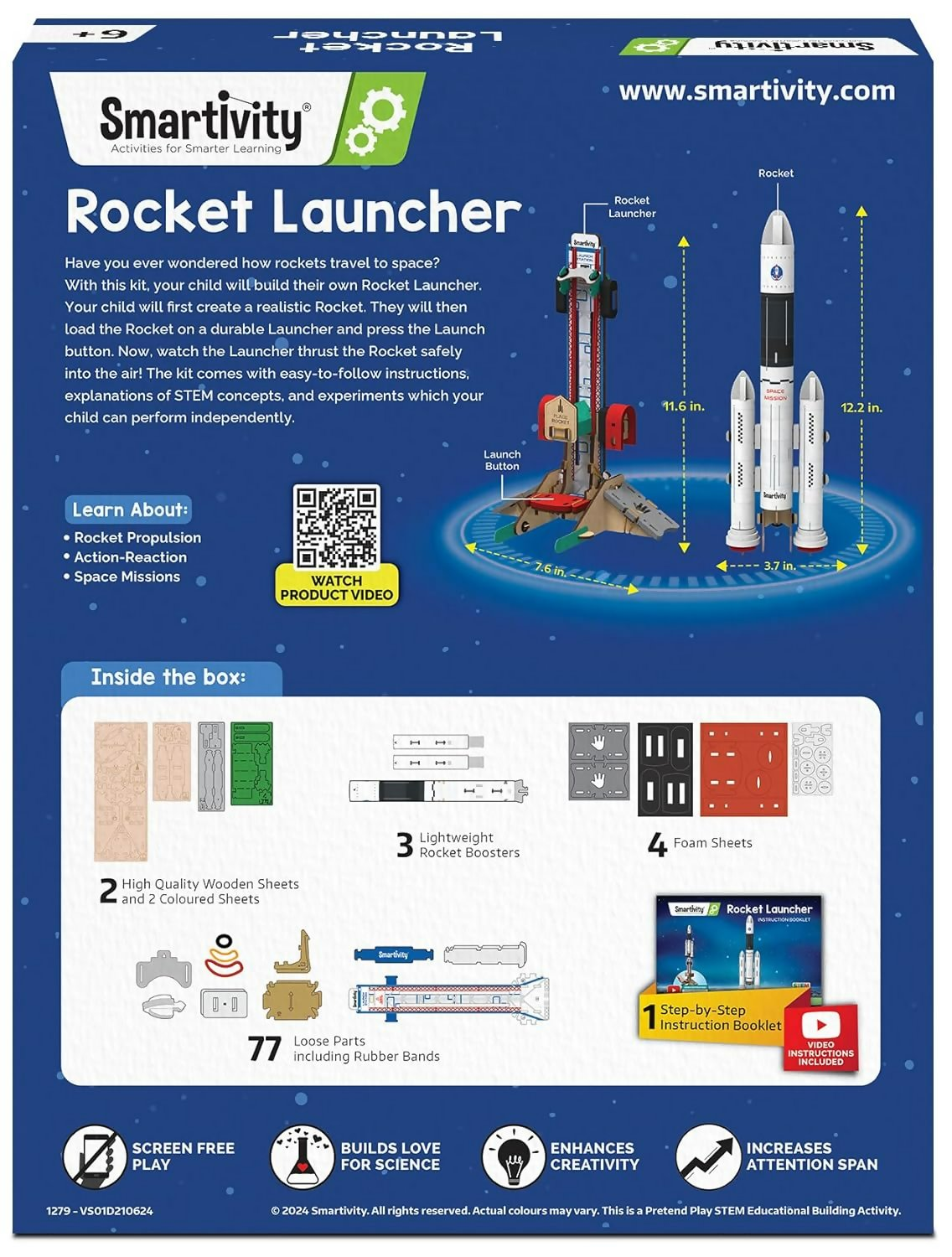 Smartivity Rocket Launcher Kit for Kids 6, 7, 8, 9, 10, 11, 12 Years Old | Grocsy