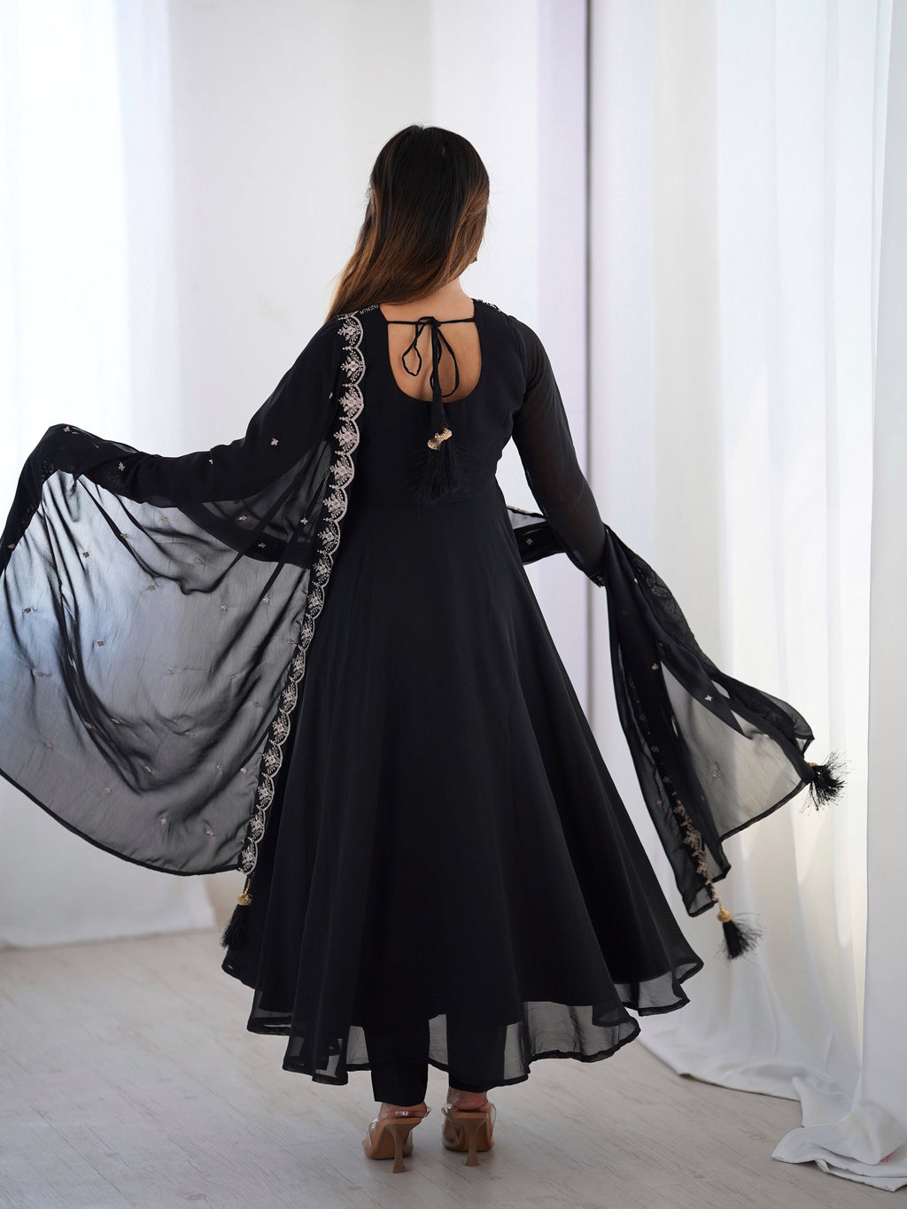Lehenga Mart Designer Anarkali Suit for Women or Girls - Black | Grocsy