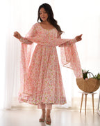 Lehenga Mart Designer Anarkali Suit for Women or Girls - Multicolor | Grocsy