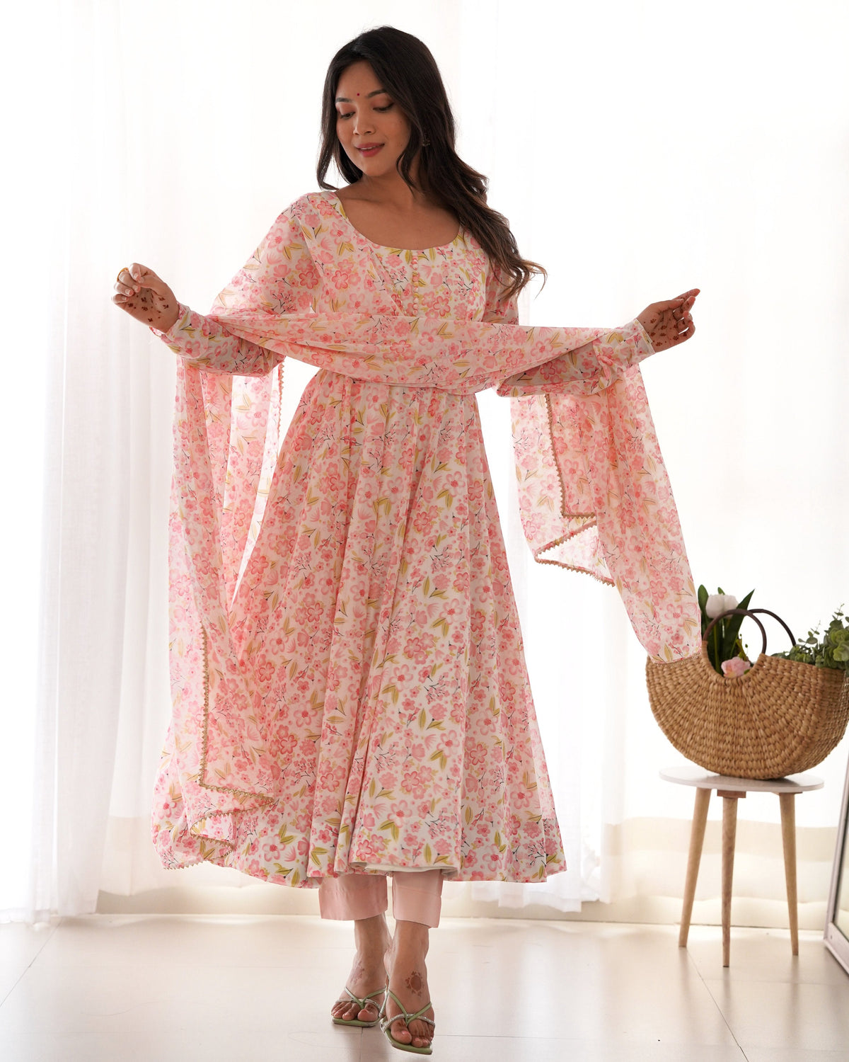 Lehenga Mart Designer Anarkali Suit for Women or Girls - Multicolor | Grocsy