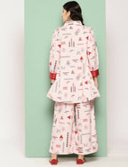 Ahalyaa Women's Traditional Wear Co-ods - Peach | Grocsy