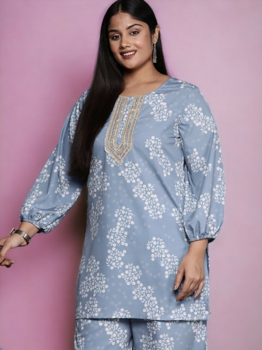 Ahalyaa Women's Traditional wear Tunic - Grey | Grocsy