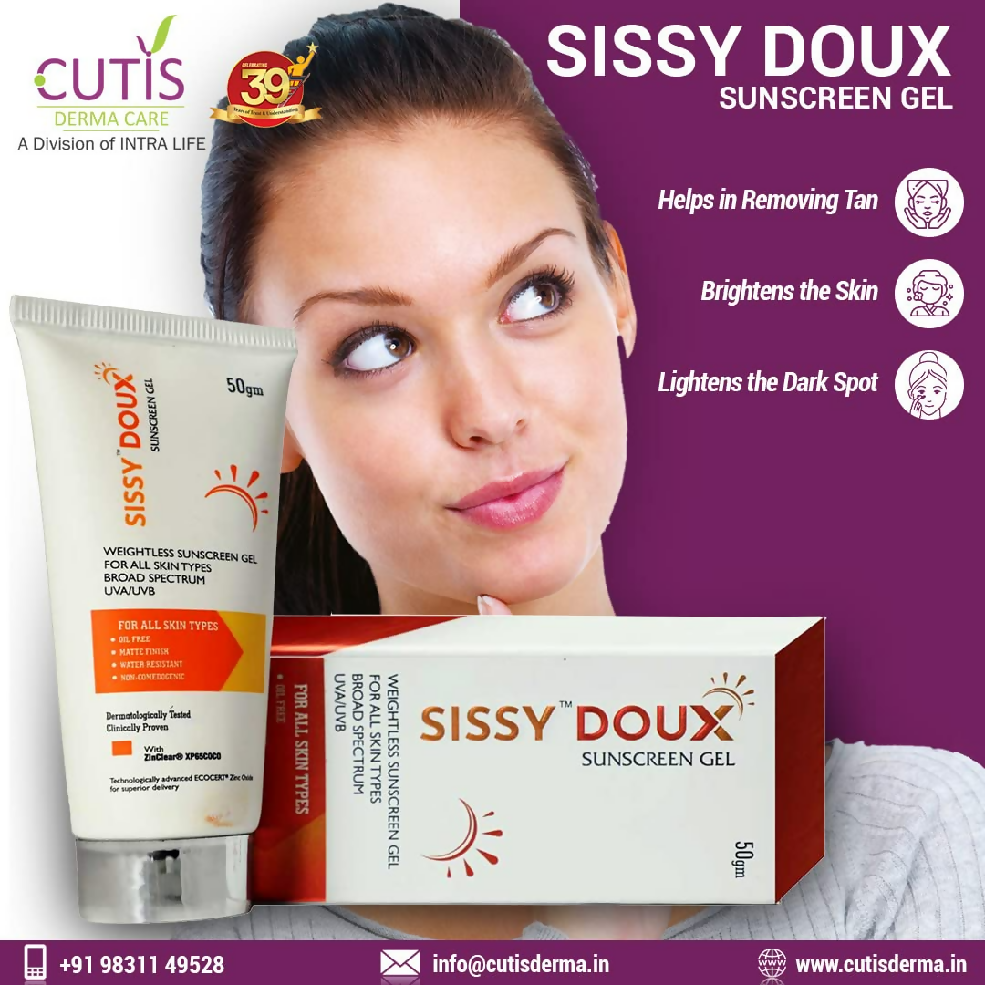 Rotex Cutis Sissy Doux Sunscreen Gel SPF 50 PA++++ | Grocsy