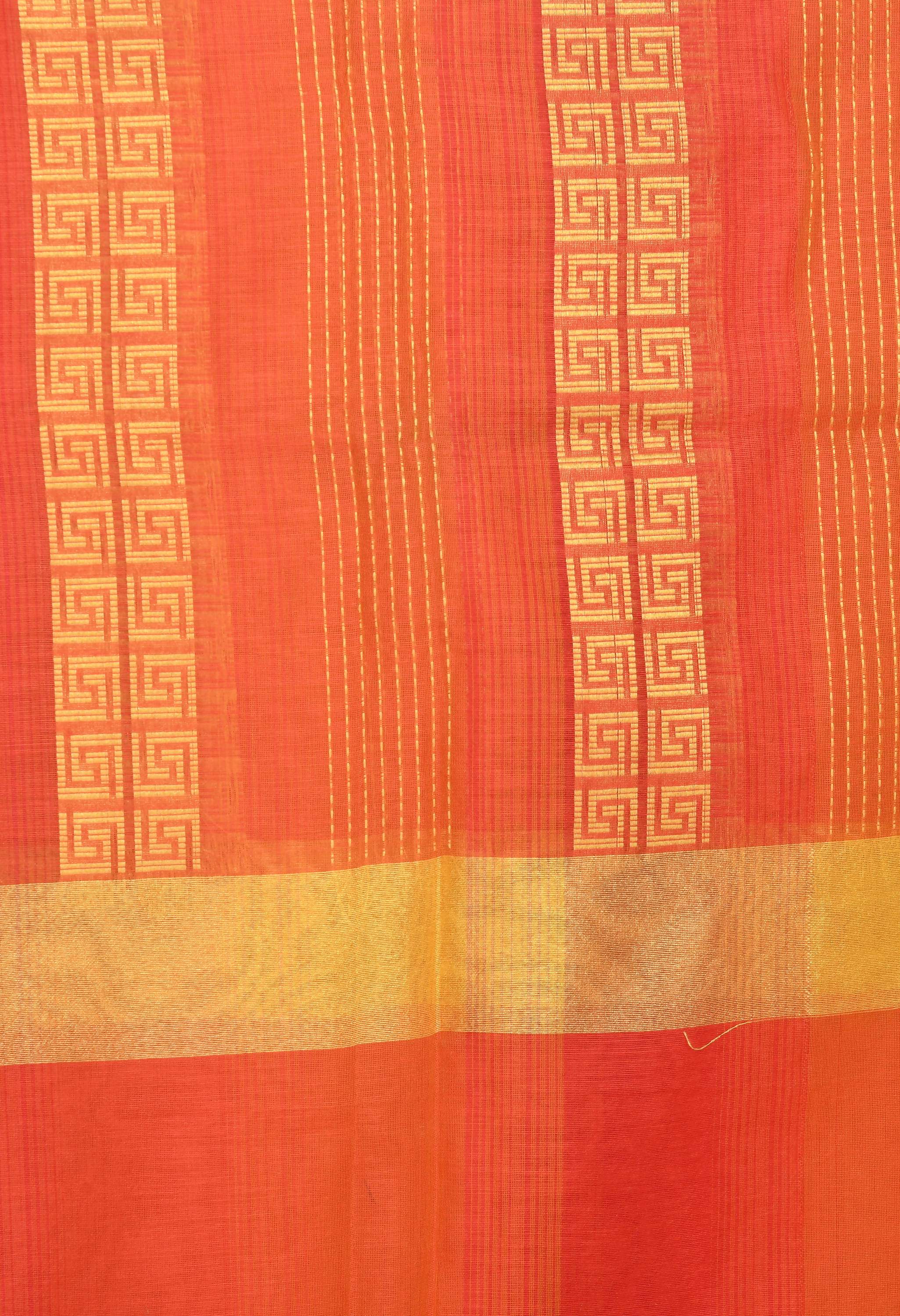 Mominos Fashion Moeza Handloom Cotton Orange Tone Dupatta | Grocsy