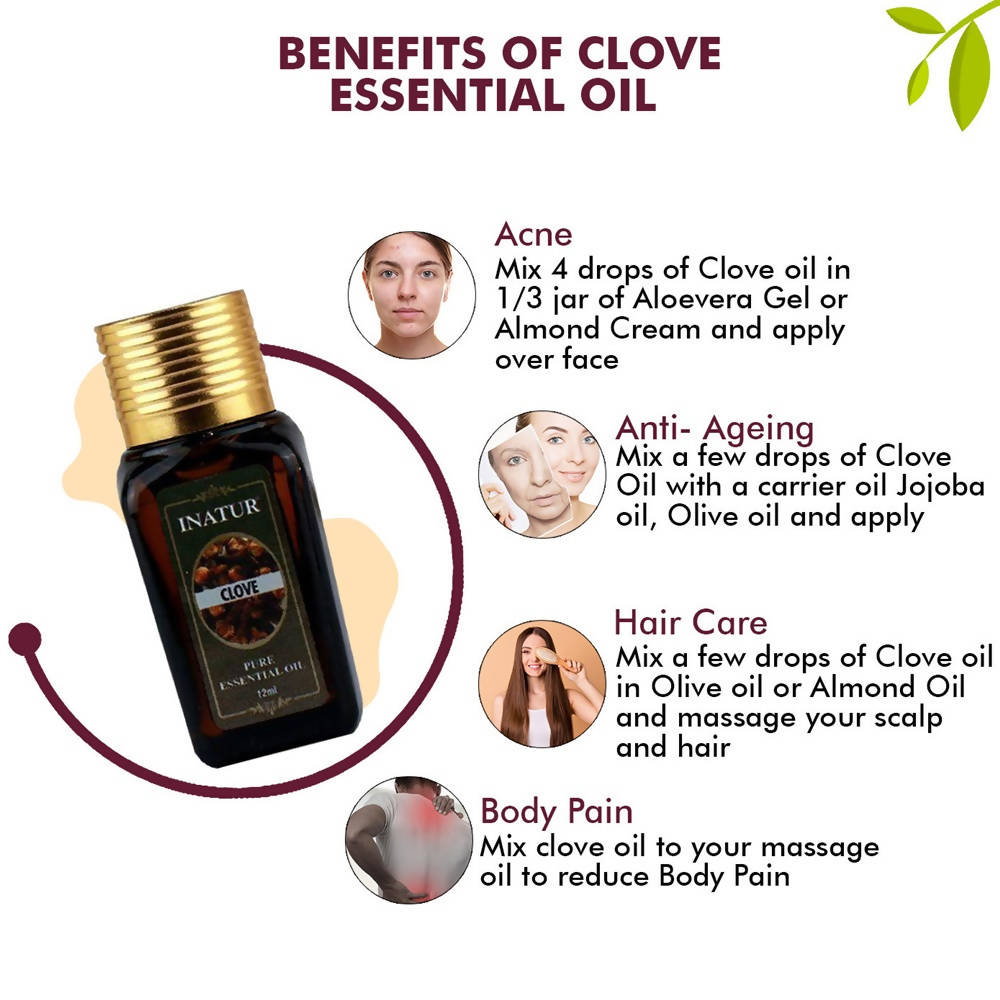Inatur Clove Pure Essential Oil | Grocsy