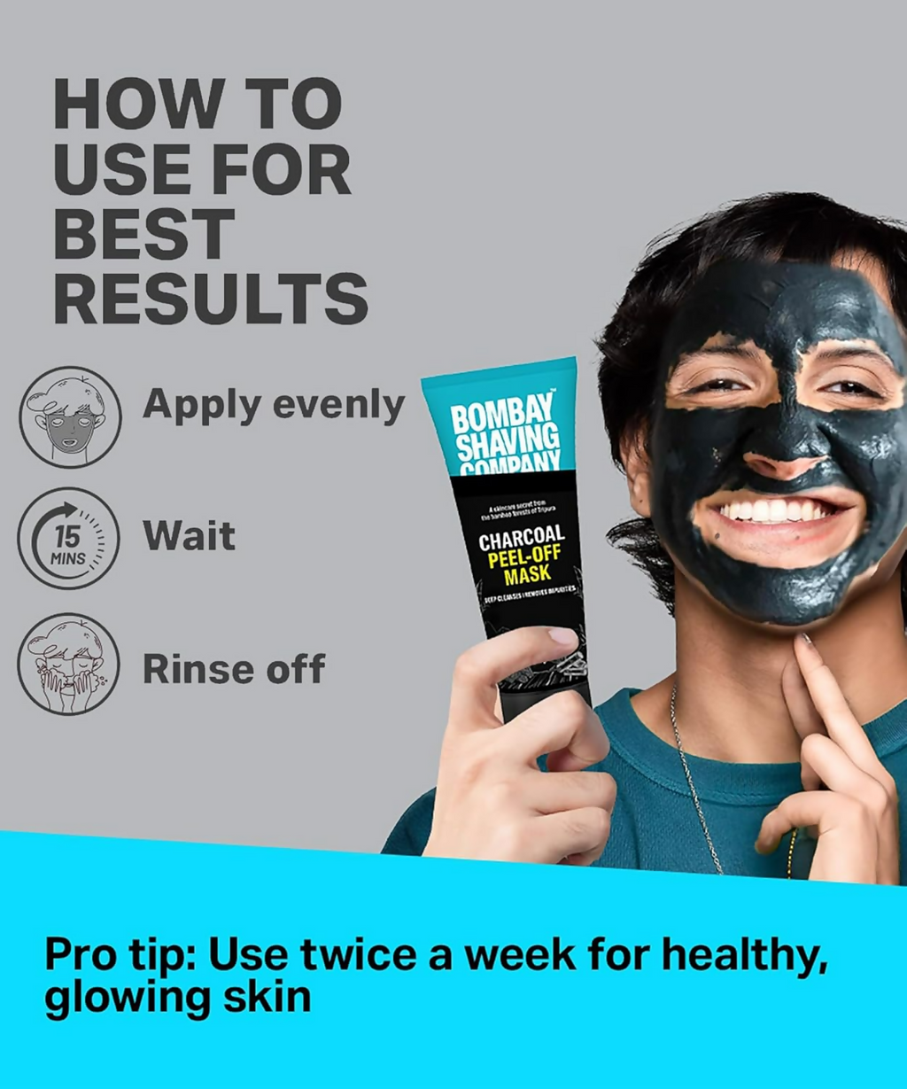 Bombay Shaving Company Activated Charcoal Peel Off Mask | Grocsy