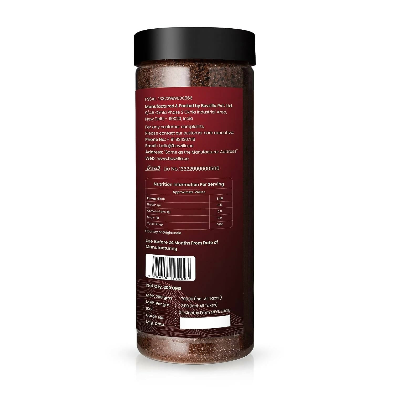 Bevzilla 100% Arabica Instant Classic Strong Coffee Powder | Grocsy