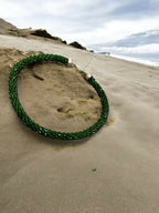 Inhanns Noor-E-Jalwa – Handmade Crystal Bead Necklace -Adjustable - Green Only Necklace | Grocsy