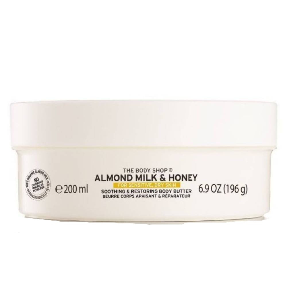 The Body Shop Almond Milk & Honey Soothing & Restoring Body Butter | Grocsy