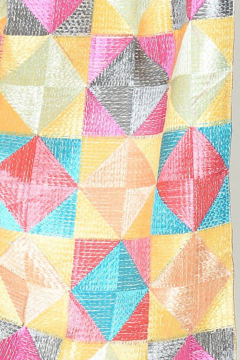 Joban Fashion Multi Color Cotton Embroidery Work Phulkari Dupatta | Grocsy