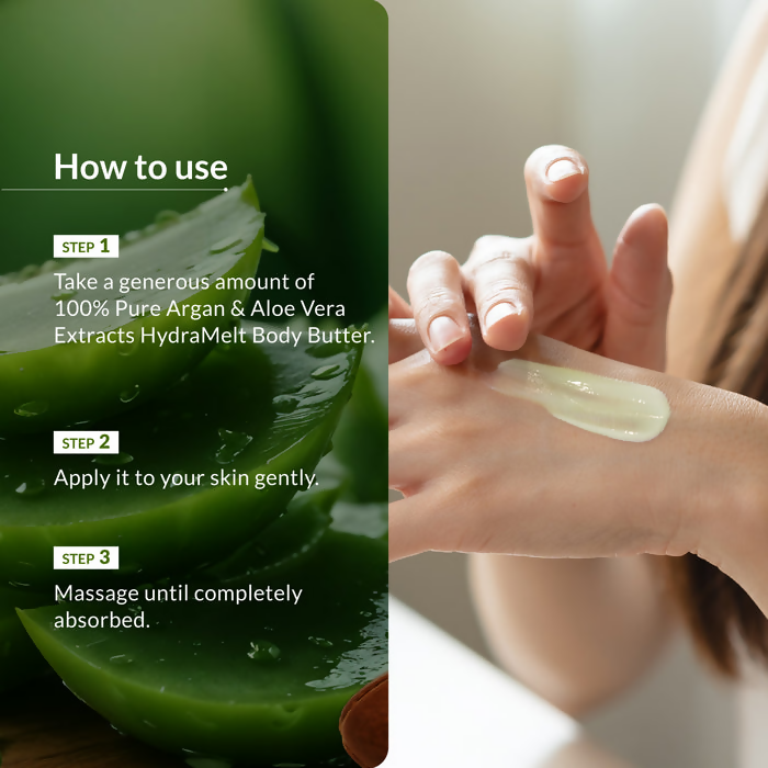 Lotus Botanicals 100% Pure Argan & Aloe Vera Extracts HydraMelt Body Butter | Grocsy
